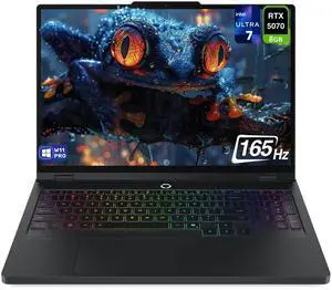 Lenovo Legion Pro 5 Gaming Laptop, Intel Ultra 7-255HX, 64 GB DDR5 RAM, 2 TB PCIe SSD, 16" WQXGA (2560x1600) 165Hz Display, Nvidia G-Force RTX 5070, 24-Zone RGB Backlit, W11 Pro, Eclipse Black