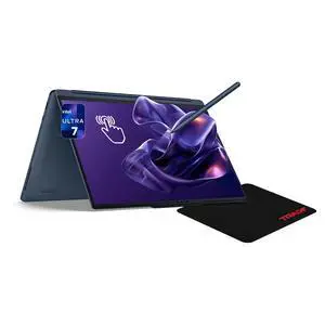 Lenovo Yoga 9i 2-in-1 Aura Edition Laptop, Intel Ultra 7-355, 32 GB LPDDR5x RAM, 2 TB PCIe SSD, 14" 3K (2880X1800) Touchscreen, Intel Graphics, Backlit Keyboard, W11 Home, Cosmic Blue+Traix Mousepad Lenovo Yoga 9i 2-in-1 Aura Edition Laptop, Intel Ultra 7-355, 32 GB LPDDR5x RAM, 2 TB PCIe SSD, 14" 3K (2880X1800) Touchscreen, Intel Graphics, Backlit Keyboard, W11 Home, Cosmic Blue+Traix Mousepad