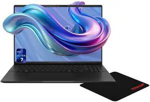 Asus Vivobook S16 Laptop, Intel Ultra 7-255H, 32 GB LPDDR5X RAM, 1 TB PCIe SSD, 16" 3K (2880x1800) OLED 120 Hz, Intel Arc Graphics, Backlit Chiclet Keyboard, W11 Pro, Neutral Black + Traix MousePad Asus Vivobook S16 Laptop, Intel Ultra 7-255H, 32 GB LPDDR5X RAM, 1 TB PCIe SSD, 16" 3K (2880x1800) OLED 120 Hz, Intel Arc Graphics, Backlit Chiclet Keyboard, W11 Pro, Neutral Black + Traix MousePad
