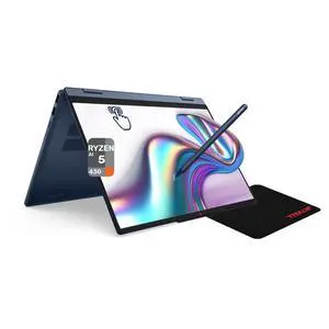 Lenovo IdeaPad 5 2-in-1, Laptop, AMD Ryzen AI 5-430, 64 GB DDR5 RAM, 1 TB PCIe SSD, 14" WUXGA (1920x1200) Touchscreen, AMD Radeon 840M, Backlit Keyboard, W11 Pro, Cosmic Blue, Pen + Traix MousePad Lenovo IdeaPad 5 2-in-1, Laptop, AMD Ryzen AI 5-430, 64 GB DDR5 RAM, 1 TB PCIe SSD, 14" WUXGA (1920x1200) Touchscreen, AMD Radeon 840M, Backlit Keyboard, W11 Pro, Cosmic Blue, Pen + Traix MousePad