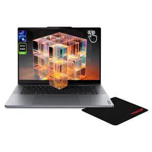 Lenovo Yoga Pro 7i Laptop, Intel Ultra 9-386H, 32 GB LPDDR5X RAM, 2 TB PCIe SSD, 15.3" 3K (2560x1600) OLED Touchscreen, Nvidia G-Force RTX 5060, Backlit Keyboard, W11 Pro, Luna Grey + Traix MousePad Lenovo Yoga Pro 7i Laptop, Intel Ultra 9-386H, 32 GB LPDDR5X RAM, 2 TB PCIe SSD, 15.3" 3K (2560x1600) OLED Touchscreen, Nvidia G-Force RTX 5060, Backlit Keyboard, W11 Pro, Luna Grey + Traix MousePad