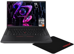 Lenovo ThinkPad P14s Gen7 Mobile Workstation, AMD Ryzen AI 7 PRO-450, 64 GB DDR5 RAM, 4 TB PCIe SSD, 14" WUXGA (1920x1200)Touchscreen, AMD Radeon 860M, Backlit Keyboard, W11 Pro, Black+Traix MousePad Lenovo ThinkPad P14s Gen7 Mobile Workstation, AMD Ryzen AI 7 PRO-450, 64 GB DDR5 RAM, 4 TB PCIe SSD, 14" WUXGA (1920x1200)Touchscreen, AMD Radeon 860M, Backlit Keyboard, W11 Pro, Black+Traix MousePad