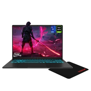 Asus V16 Gaming Laptop, Intel 7-240H, 16 GB DDR5 RAM, 2 TB PCIe SSD, 16" WUXGA (1920x1200) 144Hz, Nvidia G-Force RTX 5070, Blue Backlit Keyboard, W11 Pro, Matte Black + Traix MousePad Asus V16 Gaming Laptop, Intel 7-240H, 16 GB DDR5 RAM, 2 TB PCIe SSD, 16" WUXGA (1920x1200) 144Hz, Nvidia G-Force RTX 5070, Blue Backlit Keyboard, W11 Pro, Matte Black + Traix MousePad