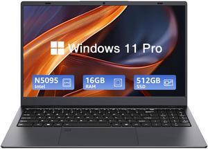 BiTECOOL 15.6-inch Windows 11 Laptop, 16GB RAM, 512GB SSD, FHD IPS Display Laptop Computer, Intel N5095 Quad Core, 2.4/5G WiFi, BT4.2 Backlit and Fingerprint, Lightweight and Portable