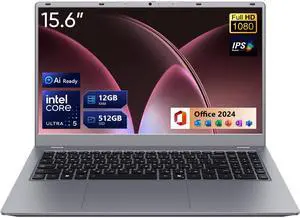 BiTECOOL 15.6-inch AI Ready Windows 11 Laptop, Intel Ultra 5 115U with AI Boost, Pre-installed Office 2024 12GB LPDDR5, 512GB SSD, FHD IPS, WiFi 6, BT5.2, Backlit Keyboard, Privacy Cover Webcam BiTECOOL 15.6-inch AI Ready Windows 11 Laptop, Intel Ultra 5 115U with AI Boost, Pre-installed Office 2024 12GB LPDDR5, 512GB SSD, FHD IPS, WiFi 6, BT5.2, Backlit Keyboard, Privacy Cover Webcam