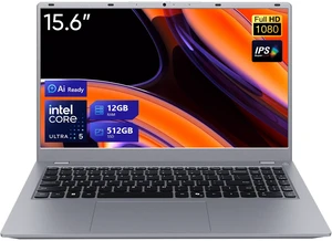BiTECOOL 15.6" AI Laptop, Intel Core Ultra 5 115U (Up to 4.2GHz, 8C/10T, NPU), 12GB LPDDR5 RAM, 512GB M.2 SSD + 2.5" HDD Expandable, 15.6" FHD IPS Display, Wi-Fi 6, Win 11, Office 2024, Backlit Keyboa BiTECOOL 15.6" AI Laptop, Intel Core Ultra 5 115U (Up to 4.2GHz, 8C/10T, NPU), 12GB LPDDR5 RAM, 512GB M.2 SSD + 2.5" HDD Expandable, 15.6" FHD IPS Display, Wi-Fi 6, Win 11, Office 2024, Backlit Keyboa