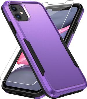 Entronix Bundle Compatible with iPhone 12/12 Pro - Soft-Touch Dual-Layer Case & 1 Clear Screen Protector