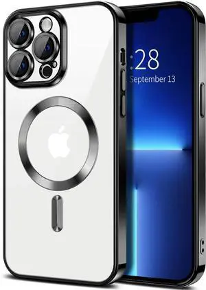Entronix [Magnetic] Case Compatible with iPhone 13 Pro Max - [Clear Back] Luxury Glossy Cover