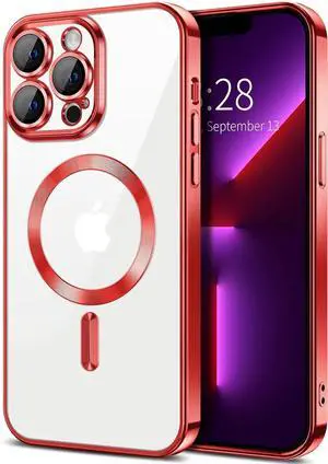 Entronix [Magnetic] Case Compatible with iPhone 13 Pro Max - [Clear Back] Luxury Glossy Cover