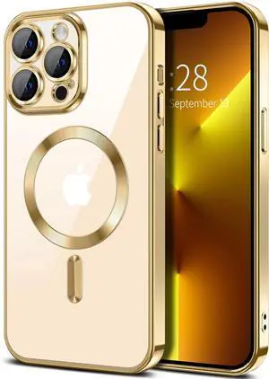 Entronix [Magnetic] Case Compatible with iPhone 13 Pro Max - [Clear Back] Luxury Glossy Cover