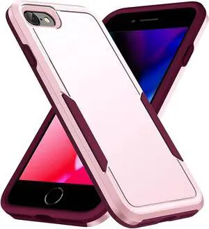 Entronix Case Compatible with iPhone 8/7/SE - Soft-Touch Dual-Layer Sleek Cover