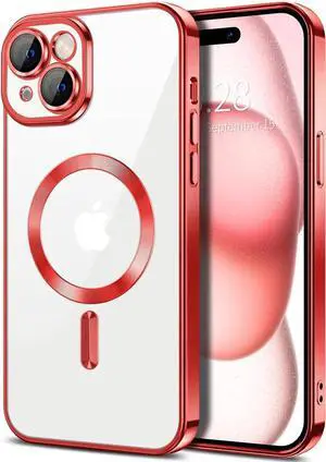 Entronix [Magnetic] Case Compatible with iPhone 14 Pro Max - [Clear Back] Luxury Glossy Cover