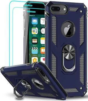 Entronix iPhone 8 Plus/7 Plus Case - Guard Ring Holder & 2 Clear Screen Protectors