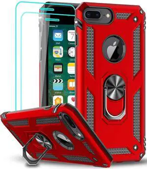 Entronix iPhone 8 Plus/7 Plus Case - Guard Ring Holder & 2 Clear Screen Protectors