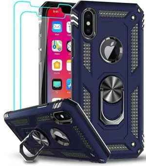 Entronix iPhone X Case - Guard Ring Holder & 2 Clear Screen Protectors