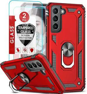 Entronix Galaxy S22 Plus Case - Guard Ring Holder & 2 Clear Screen Protectors
