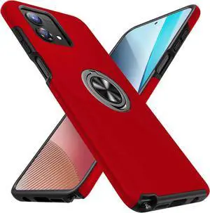 Entronix Case Designed for Moto G Power 2024 Heavy Duty Case with Built-in Kickstand, Dual Layer Protection Rotating Holder Ring, Sturdy Case