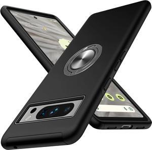 Entronix Case Designed for Pixel 8 Pro Heavy Duty with Built-in Kickstand, Dual Layer Protection Rotating Holder Ring, Sturdy Case