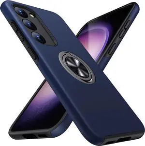 Entronix Case Designed for Galaxy A25 Heavy Duty Case with Built-in Kickstand, Dual Layer Protection Rotating Holder Ring, Sturdy Case