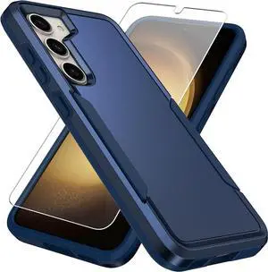 Entronix Bundle Compatible with Galaxy A54 - Soft-Touch Dual-Layer Case & 1 Clear Screen Protector
