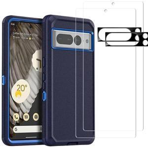 Entronix Bundle Compatible with Pixel 8 Pro - Heavy Duty Case, 2 Clear Screen Protectors & 2 Camera Lens Protectors