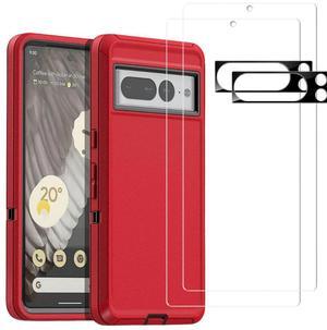 Entronix Bundle Compatible with Pixel 8 Pro - Heavy Duty Case, 2 Clear Screen Protectors & 2 Camera Lens Protectors