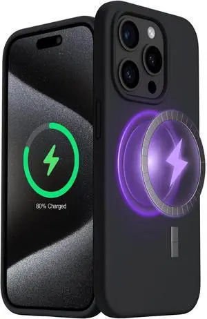Entronix [Magnetic] Case Compatible with iPhone 13 Pro Max - Soft-Touch Liquid Silicone