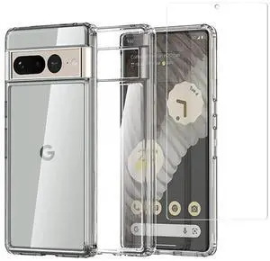 Entronix Bundle Compatible with Pixel 7 Pro - Clear Case & 1 Clear Screen Protector