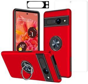 Entronix Bundle Compatible with Pixel 7 Pro - 360º Circular Ring Gripstand Case & 1 Clear Screen Protector