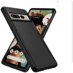 Entronix Bundle Compatible with Pixel 7 Pro - Soft-Touch Dual-Layer Case & 1 Clear Screen Protector