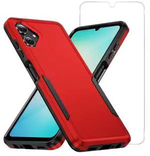 Entronix Bundle Compatible with Galaxy A06 - Soft-Touch Dual-Layer Case & 1 Clear Screen Protector