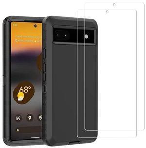 Entronix Bundle Compatible with Pixel 6a - Heavy Duty Case & 2 Clear Screen Protectors