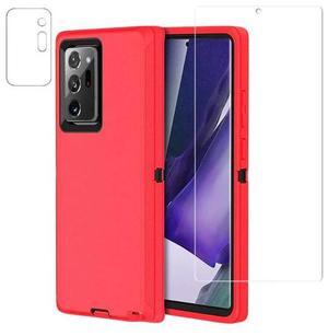 Entronix Bundle Compatible with Galaxy Note 20 Ultra - Heavy Duty Case, 1 Clear Screen Protector & 1 Camera Lens Protector