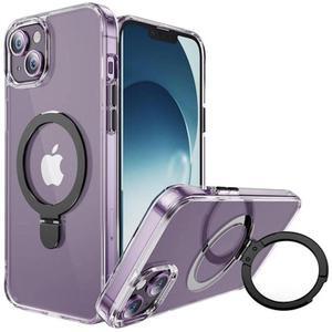 Entronix [Magnetic] Case Compatible with iPhone 14 Plus - [Hard Back] Clear Gripstand