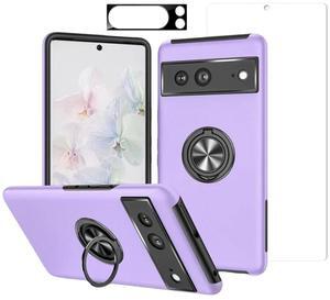 Entronix Bundle Compatible with Pixel 8 Pro - 360º Circular Ring Gripstand Case, 1 Clear Screen Protector & 1 Camera Lens Protector