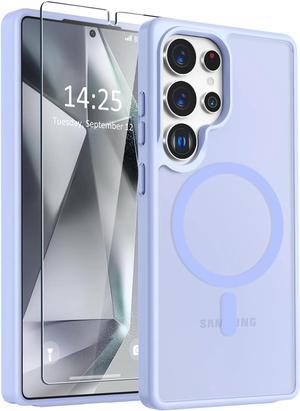 Entronix Bundle Compatible with Galaxy S25 Ultra - [Magnetic] Translucent Matte Case & 2 Clear Screen Protectors