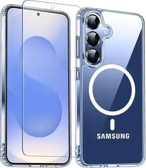 Entronix Bundle Compatible with Galaxy S25 Plus - [Magnetic] Clear Case & 1 Clear Screen Protector