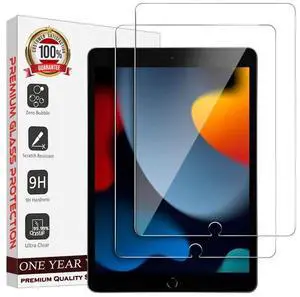 Entronix Clear Clear Screen Protector Compatible with iPad Air 9.7" (2/1st Gen) - 2-Piece Combo