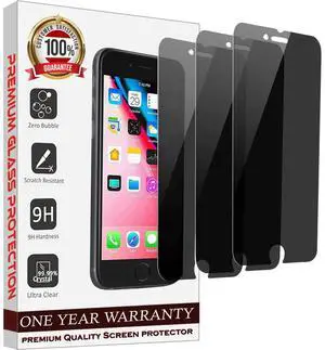 Entronix Anti-Spy Privacy Screen Protector Compatible with iPhone 8 Plus/7 Plus - 3-Piece Combo
