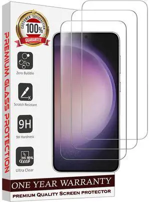 Entronix Clear Screen Protector Compatible with Galaxy S25 - 3 Piece Combo