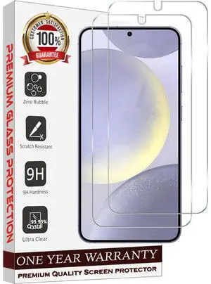 Entronix Clear Screen Protector Compatible with Galaxy S25 Plus - 2-Piece Combo