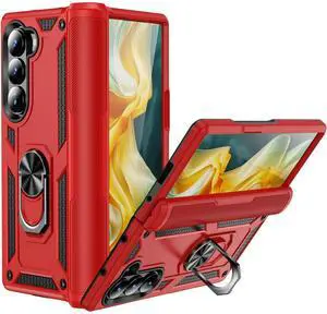 Entronix Case Compatible with Galaxy Z Fold 6 - Dual-Layer Guard Gripstand