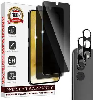 Entronix Anti-Spy Privacy Screen Protector & Camera Lens Protector Compatible with Galaxy S25 Plus - 4 Piece Combo