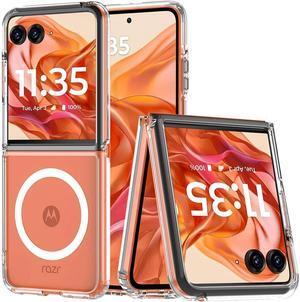 Entronix [Magnetic] Case Compatible with Moto Razr 2024 - [Hard Back] Slim Clear