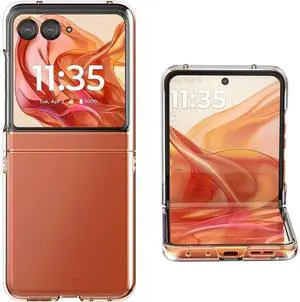 Entronix Case Compatible with Moto Razr Plus 2024 - [Hard Back] Clear Cover
