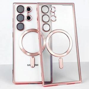Entronix [Magnetic] Case Compatible with Galaxy S25 Ultra - [Clear Back] Luxury Glossy Cover