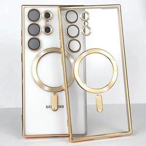 Entronix [Magnetic] Case Compatible with Galaxy S25 Ultra - [Clear Back] Luxury Glossy Cover