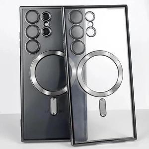 Entronix [Magnetic] Case Compatible with Galaxy S25 Ultra - [Clear Back] Luxury Glossy Cover
