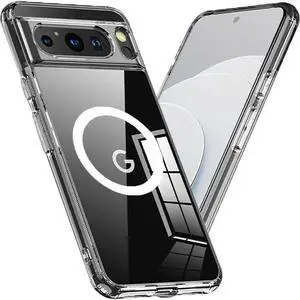 Entronix [Magnetic] Case Compatible with Pixel 9 Pro XL - [Hard Back] Slim Clear