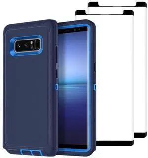 Entronix Bundle Compatible with Galaxy Note 9 - Heavy Duty Case & 2 Clear Screen Protectors